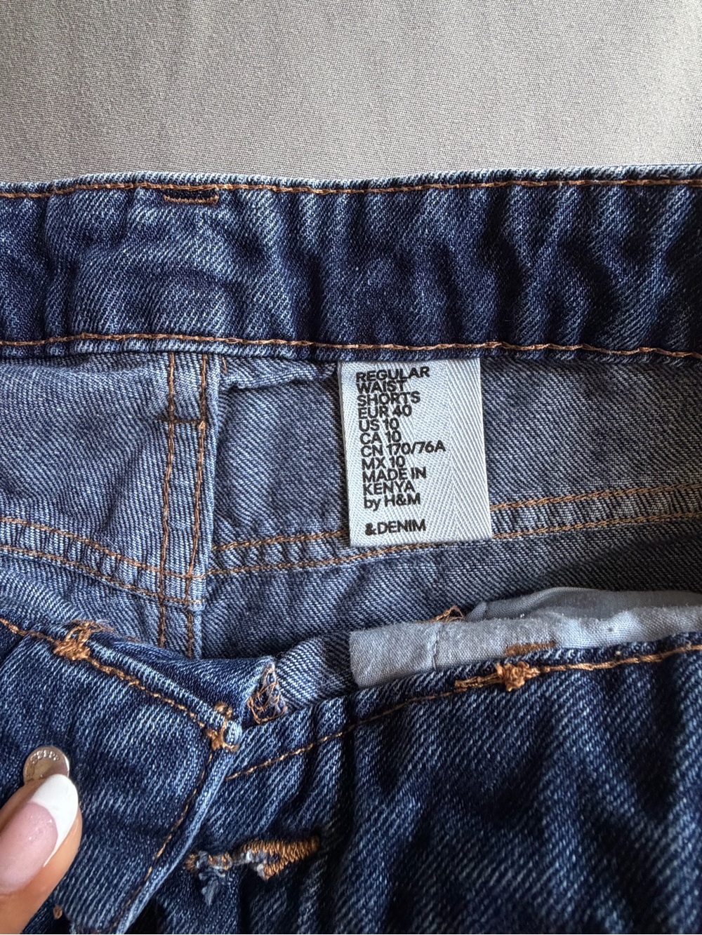 H&M Dark Blue Denim Shorts